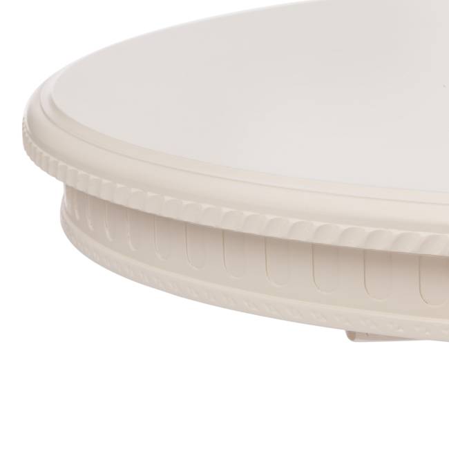 Стол Stefano/Стефано круглый бук, МДФ, Д90х90-120х77см, айвори вайт Ivory white бук, мдф