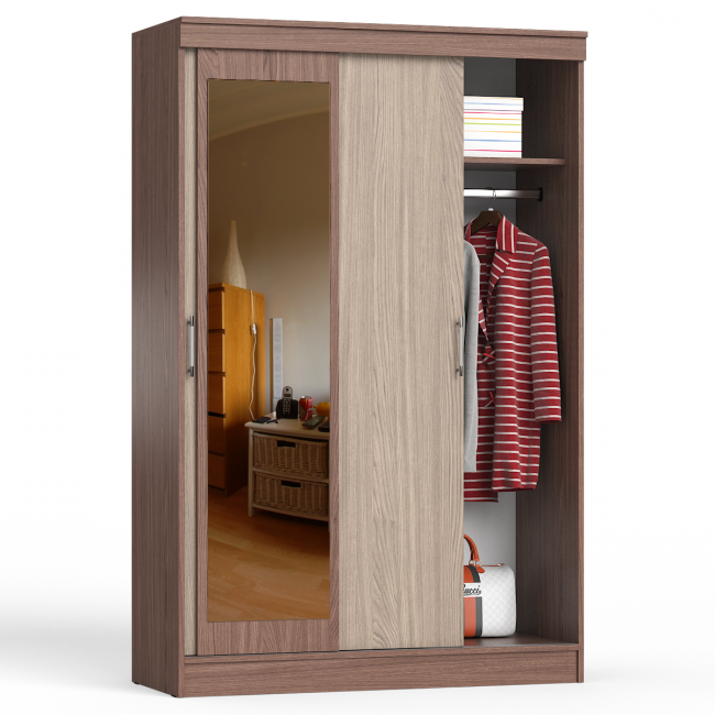 Шкаф-купе СВК-1300 цвет ясень шимо светлый/ясень шимо тёмный Шкаф-купе СВК-1300 цвет ясень шимо светлый/ясень шимо тёмный