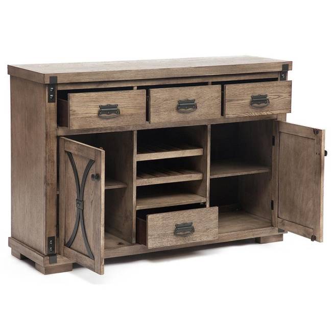 Комод Rookery/Рукери (мод. 4280-SE(R)) массив гевеи/МДФ, 142х44х96см, античный дуб античный дуб дерево гевея, МДФ