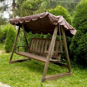 Качели из дерева "Floretti" Cappuccino 2-х местные Качели из дерева "Floretti" Cappuccino 2-х местные