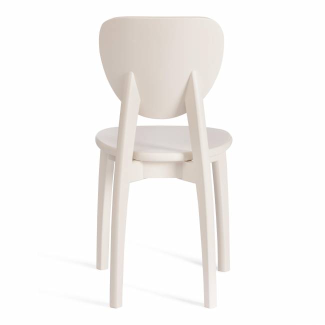 Стул Diamante/Диамант жесткое сидение бук, айвори вайт, 42х42х85см (Комплект из 2 шт.) белый бук