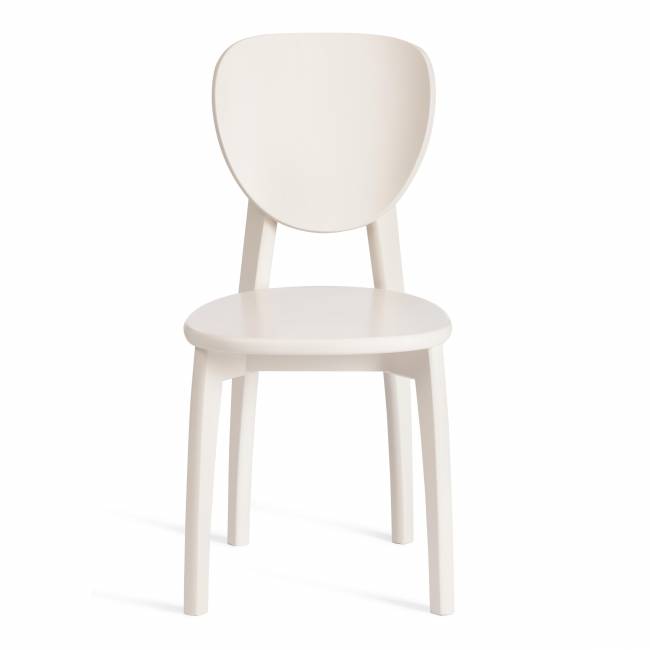 Стул Diamante/Диамант жесткое сидение бук, айвори вайт, 42х42х85см (Комплект из 2 шт.) белый бук