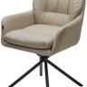 Стул РАЛЬФ ДАНС 180 град. поворотн, ORACUL 162 Бежевый, экокожа / Черный каркас M-City