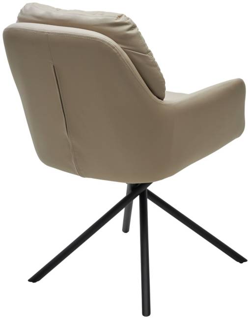 Стул РАЛЬФ ДАНС 180 град. поворотн, ORACUL 162 Бежевый, экокожа / Черный каркас M-City