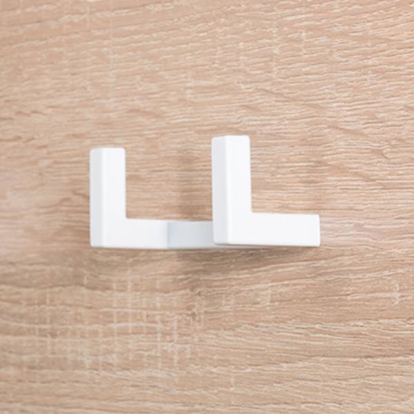 Полка-вешалка Куба 10.123 цвет дуб сонома/белый премиум Полка-вешалка Куба 10.123 цвет дуб сонома/белый премиум