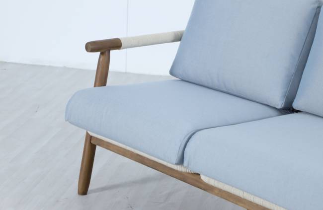 Диван деревянный трехместный Apoyo грецкий орех, голубой 1954х778х758 мм Диван деревянный трехместный Apoyo грецкий орех, голубой 1954х778х758 мм