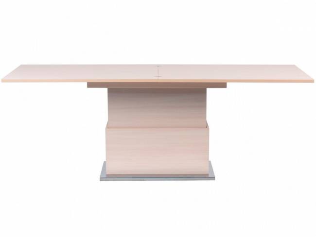 Стол-трансформер Левмар Slide D31/S79 выбеленный дуб/ опоры нерж.сталь