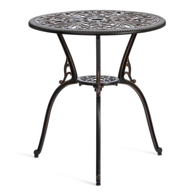 Комплект Secret de Maison Romance/Романс (стол+2 стула) алюминиевый сплав, D60/H67, 53х41х89см, бронзовый бронза/bronze алюминиевый сплав