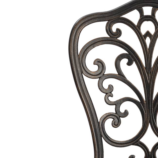 Комплект Secret de Maison Romance/Романс (стол+2 стула) алюминиевый сплав, D60/H67, 53х41х89см, бронзовый бронза/bronze алюминиевый сплав