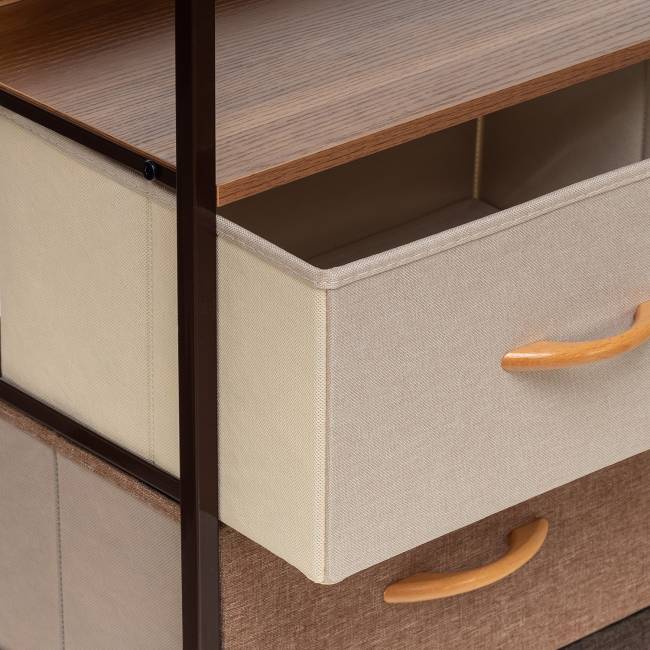 Комод Leset Локи 6 ящ. с полкой Коричневый Бежевый, светло-коричневый, темно-коричневый Комод Leset Локи 6 ящ. с полкой Коричневый Бежевый, светло-коричневый, темно-коричневый