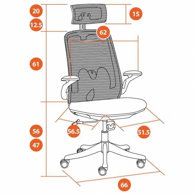 Кресло MESH-10HR ткань, серый серый ткань