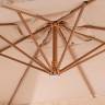 "Корсика" зонт уличный 3х3м на боковой алюминиевой опоре, цвет под дерево