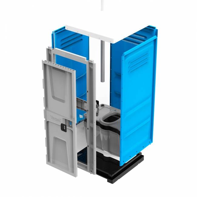 Туалетная кабина TOYPEK CityComfort, синий (разобранная) Туалетная кабина TOYPEK CityComfort, синий (разобранная)