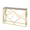 Консоль АРТ ДЕКО 115*30 золото стекло smoke