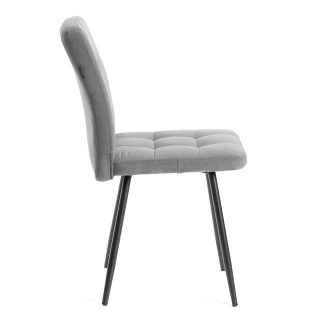 Комплект кресло+стул Medeo/Медео LT, велюр, серый/черный, 29 серый/черный флок