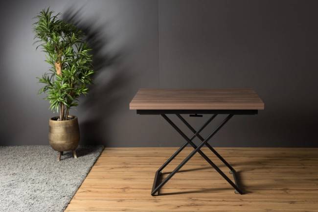 Стол трансформер Левмар Compact D69/S53 (дуб шамони темный/черные опоры) Стол трансформер Левмар Compact D69/S53 (дуб шамони темный/черные опоры)