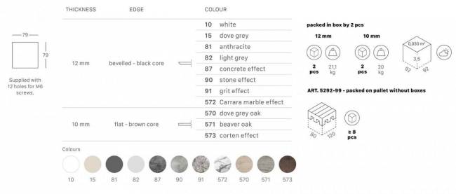 Столешница квадратная Compact Laminate для подстолья Nemo, Domino, Tiffany, Cross состаренный дуб тортора 800х800х10 мм Столешница квадратная Compact Laminate для подстолья Nemo, Domino, Tiffany, Cross состаренный дуб тортора 800х800х10 мм