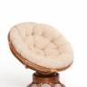 Кресло-качалка "PAPASAN" коньяк с механизмом рогожка