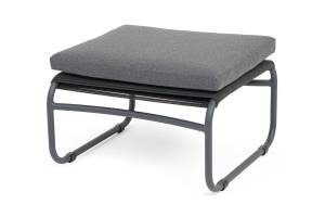 "Ането" пуф плетеный из роупа, каркас алюминий темно-серый (RAL7024) муар, роуп темно-серый круглый "Ането" пуф плетеный из роупа, каркас алюминий темно-серый (RAL7024) муар, роуп темно-серый круглый