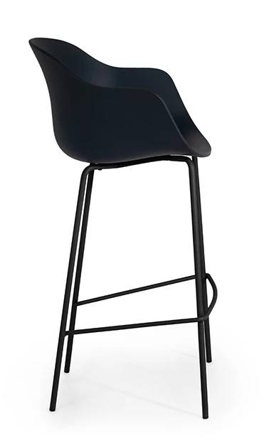 Кресло барное пластиковое Globe-K Bar черный 610х580х1120 мм Кресло барное пластиковое Globe-K Bar черный 610х580х1120 мм