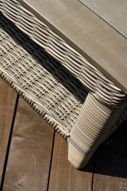 Кофейный столик из искусственного ротанга "Венеция", серый Кофейный столик из искусственного ротанга "Венеция", серый