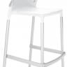 Кресло пластиковое барное Ego-K Bar сатинированный алюминий, белый, прозрачный 560х550х1100 мм Кресло пластиковое барное Ego-K Bar сатинированный алюминий, белый, прозрачный 560х550х1100 мм