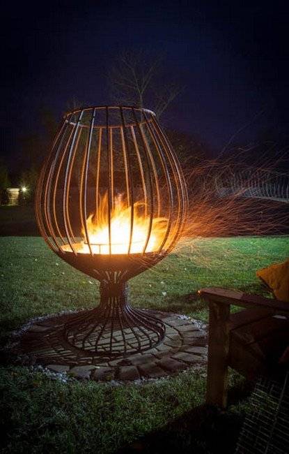 Кованый садовый очаг Бокал