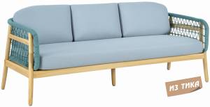 Диван деревянный трехместный Cambria натуральный, мальмо 1991х715х722 мм Диван деревянный трехместный Cambria натуральный, мальмо 1991х715х722 мм