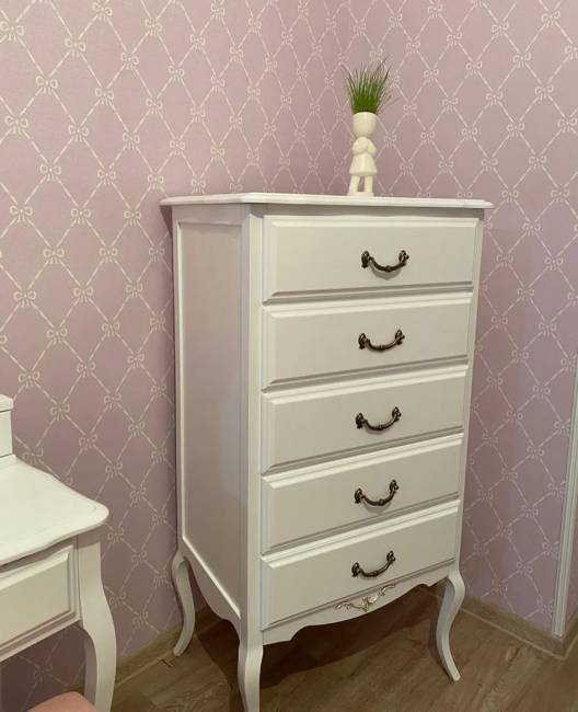 Комод Малонн Ави 5 ящиков Белый