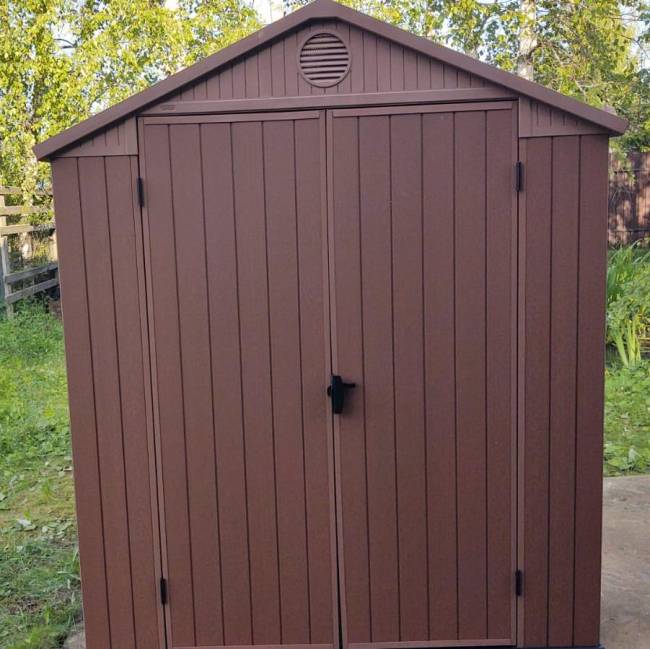 Сарай "Дарвин 6х6" (размеры 183 х 182 см), коричневый Сарай "Дарвин 6х6" (размеры 183 х 182 см), коричневый