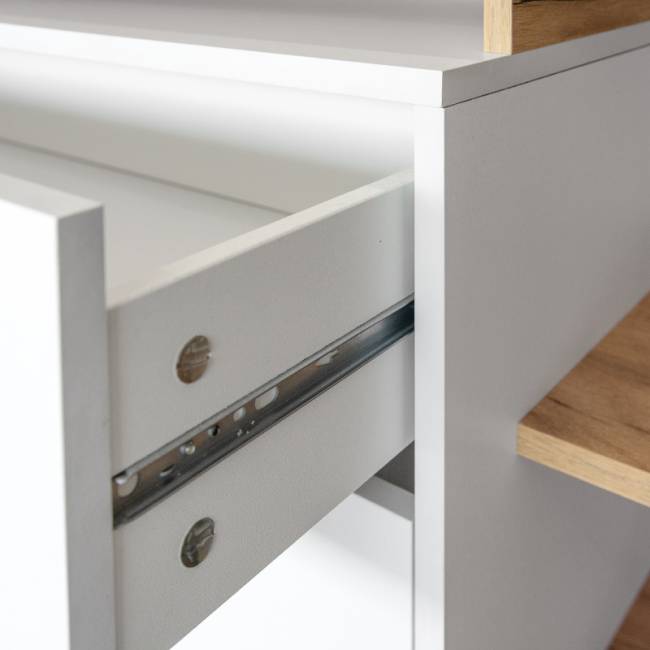 Комод большой с верхней полкой Бэль, цвет дуб крафт золотой/белый премиум Комод большой с верхней полкой Бэль, цвет дуб крафт золотой/белый премиум