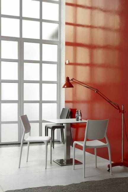 Столешница квадратная Compact Laminate для подстолья Nemo, Domino, Tiffany, Cross белый 700х700х10 мм