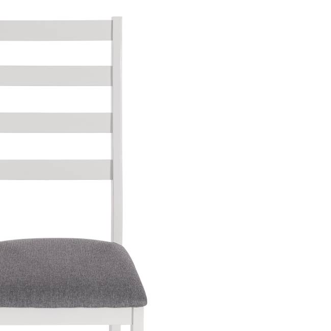 Стул ROSARIO Многослойная фанера, 39 х 39 х 99 см, white, ткань тёмно-серая (150) (Комплект из 2 шт.) white, ткань тёмно-серая (150) Многослойная фанера