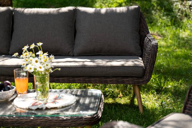 "Прованс" лаунж-зона плетеная из искусственного ротанга, цвет коричневый "Прованс" лаунж-зона плетеная из искусственного ротанга, цвет коричневый