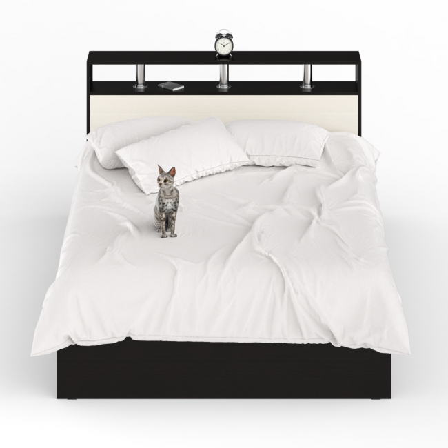 Кровать Камелия 1400 цвет венге/дуб лоредо Кровать Камелия 1400 цвет венге/дуб лоредо