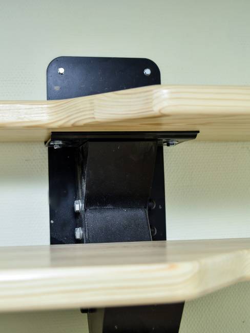 Лестница малогабаритная на монокосоуре «Гусиный шаг» 2800-3000 мм цвет серый