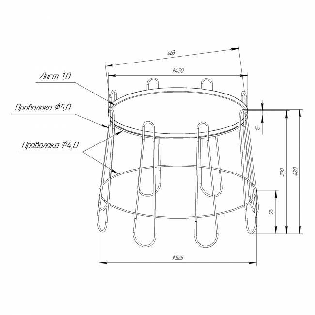 Столик кофейный SHT-CT6-2 белый муар