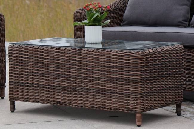 "Кон Панна" столик журнальный из искусственного ротанга, цвет коричневый "Кон Панна" столик журнальный из искусственного ротанга, цвет коричневый