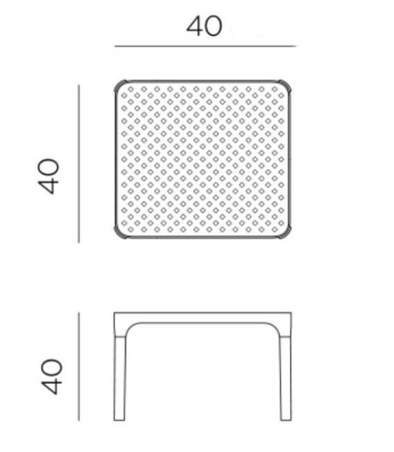 Столик пластиковый журнальный Net Table 40 тортора 400х400х400 мм Столик пластиковый журнальный Net Table 40 тортора 400х400х400 мм