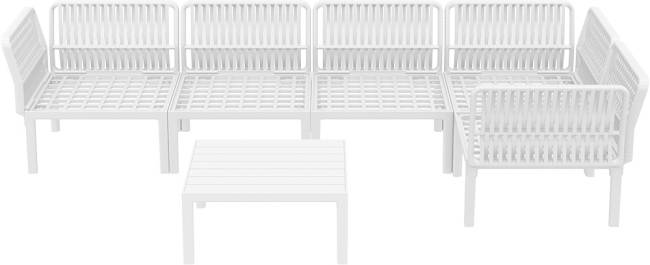 Комплект пластиковой мебели Portofino Lounge Corner белый, бежевый