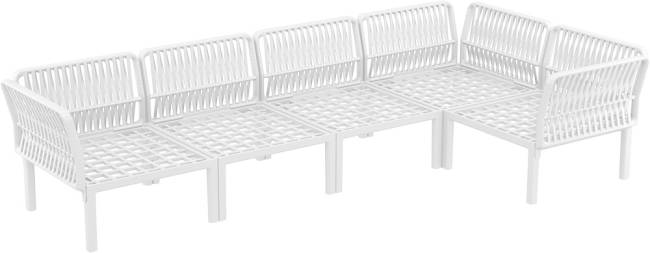 Комплект пластиковой мебели Portofino Lounge Corner белый, бежевый