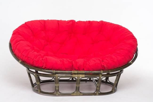 Кресло "MAMASAN" олива красная подушка Кресло "MAMASAN" олива красная подушка