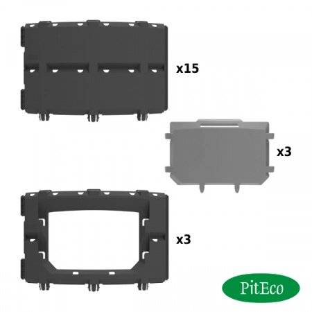 Компостер Piteco 1200 л чёрный Компостер Piteco 1200 л чёрный