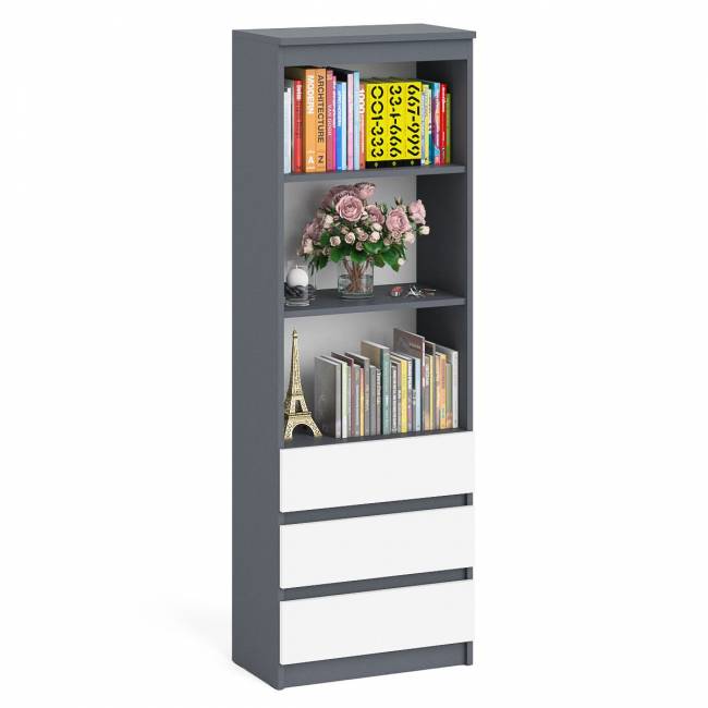 Стеллаж с ящиками Мори МСТ600.3 цвет графит/белый Стеллаж с ящиками Мори МСТ600.3 цвет графит/белый