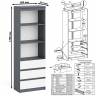 Стеллаж с ящиками Мори МСТ600.3 цвет графит/белый Стеллаж с ящиками Мори МСТ600.3 цвет графит/белый