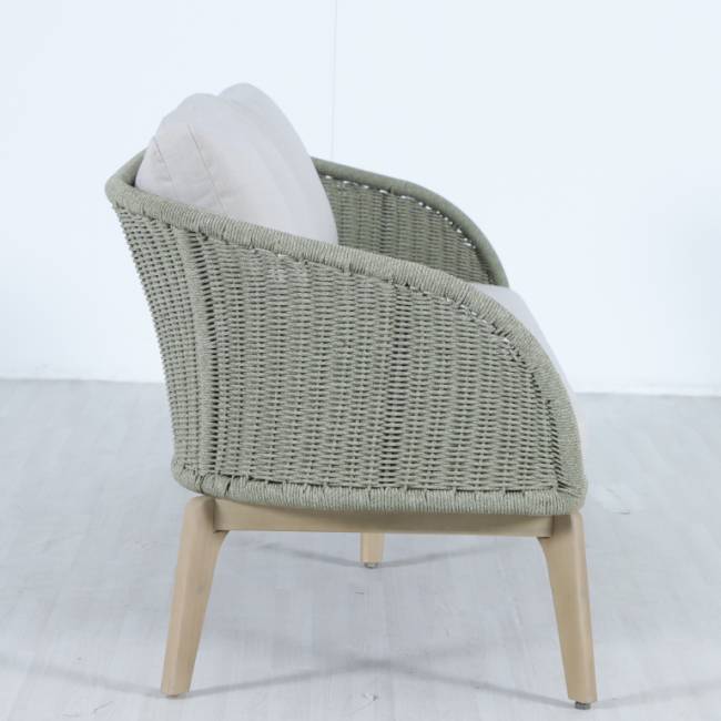 Диван деревянный трехместный Madrague светлый тик, бежевый 1860х803х774 мм Диван деревянный трехместный Madrague светлый тик, бежевый 1860х803х774 мм