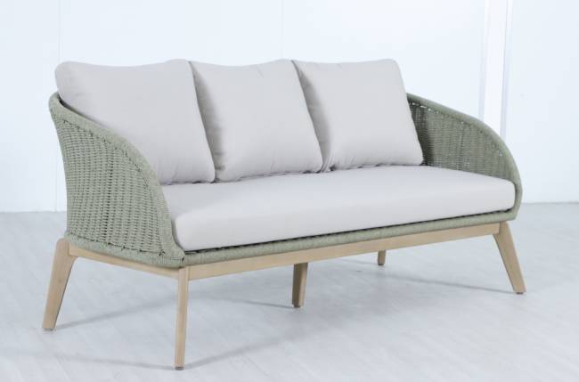 Диван деревянный трехместный Madrague светлый тик, бежевый 1860х803х774 мм Диван деревянный трехместный Madrague светлый тик, бежевый 1860х803х774 мм