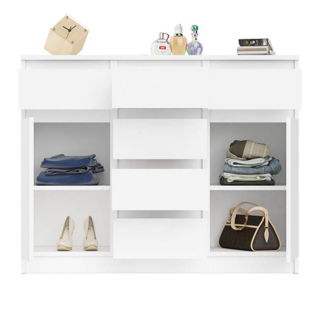 Комод с ящиками и дверками Мори МК1200.4 цвет белый