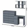 Комод 10-ть ящиков Мори МК1200.10 с компьютерным столом МС-1 левый и полкой цвет графит Комод 10-ть ящиков Мори МК1200.10 с компьютерным столом МС-1 левый и полкой цвет графит