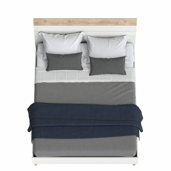 Кровать Муссон 11.41 цвет белый/дуб эндгрейн элегантный Кровать Муссон 11.41 цвет белый/дуб эндгрейн элегантный